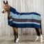 Kentucky Square Heavy Fleece Striped Blanket - Navy/Grey