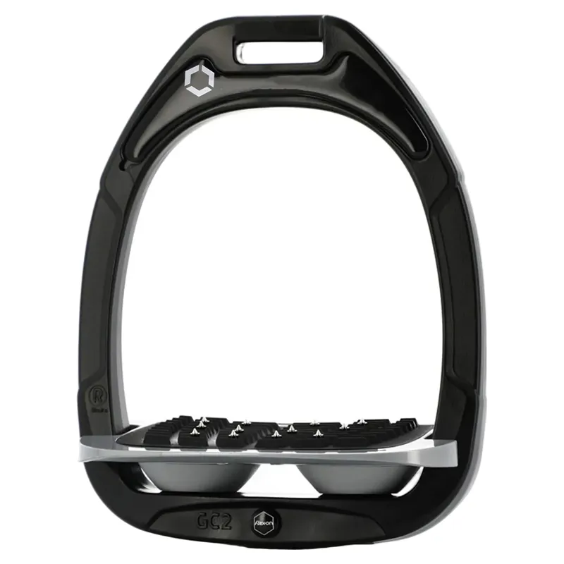 Flex-On Green Composite Ultra Grip Stirrups - Black/Grey/Grey-1