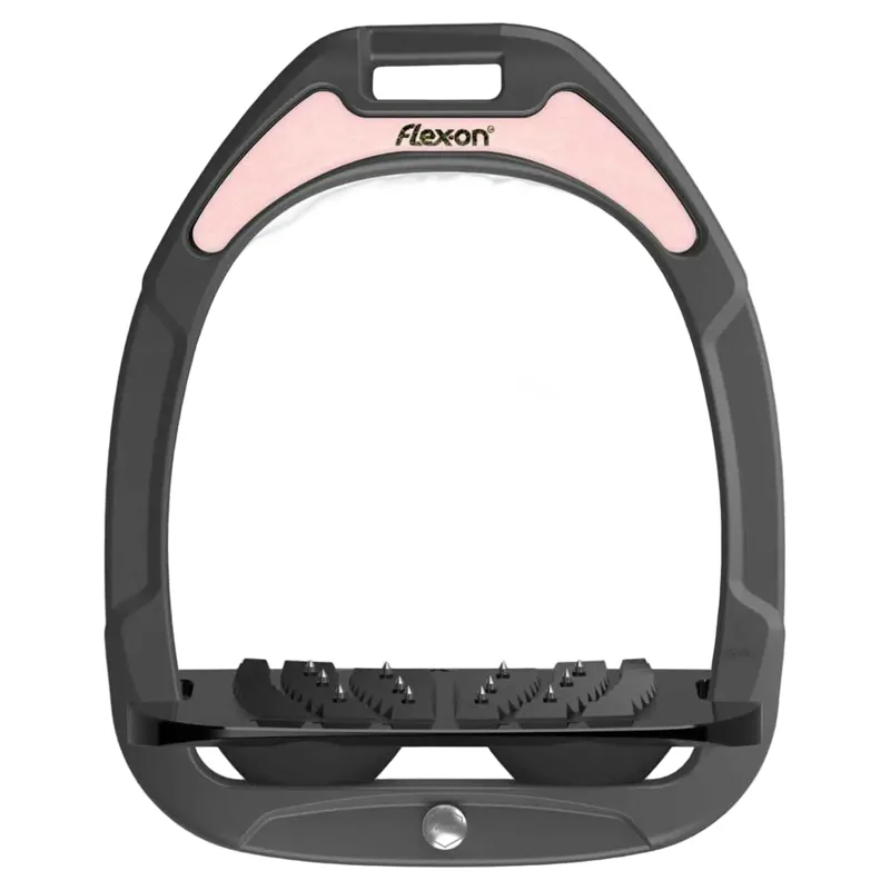 Flex-On Green Composite Ultra Grip Stirrups Dark Grey/Black/Rose Gold