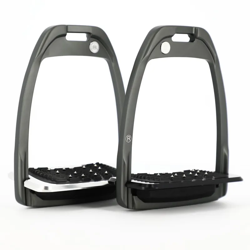 Flex-On Hunter H Ultra Grip Stirrups - Dark Gray/Black/Gray-1