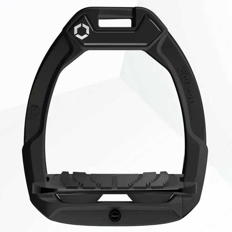 Flex-on Safe-on Grip Safety Stirrups - Black/Black/Black-1