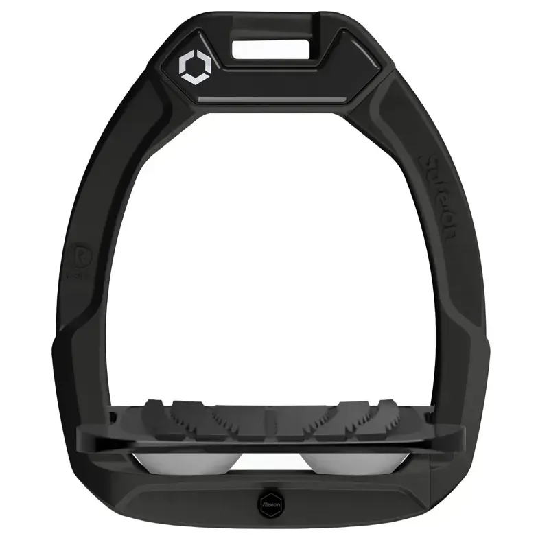 Flex-on Safe-on Grip Safety Stirrups: Black/Black/Grey-1