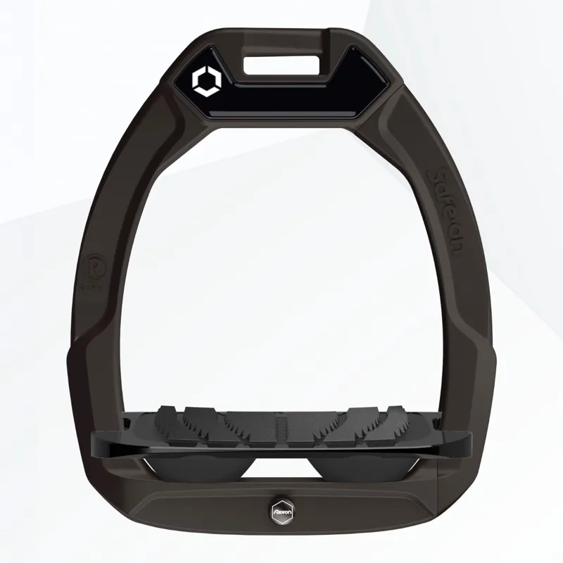 Flex-on Safe-on Grip Safety Stirrups - Dark Grey/Black/Black