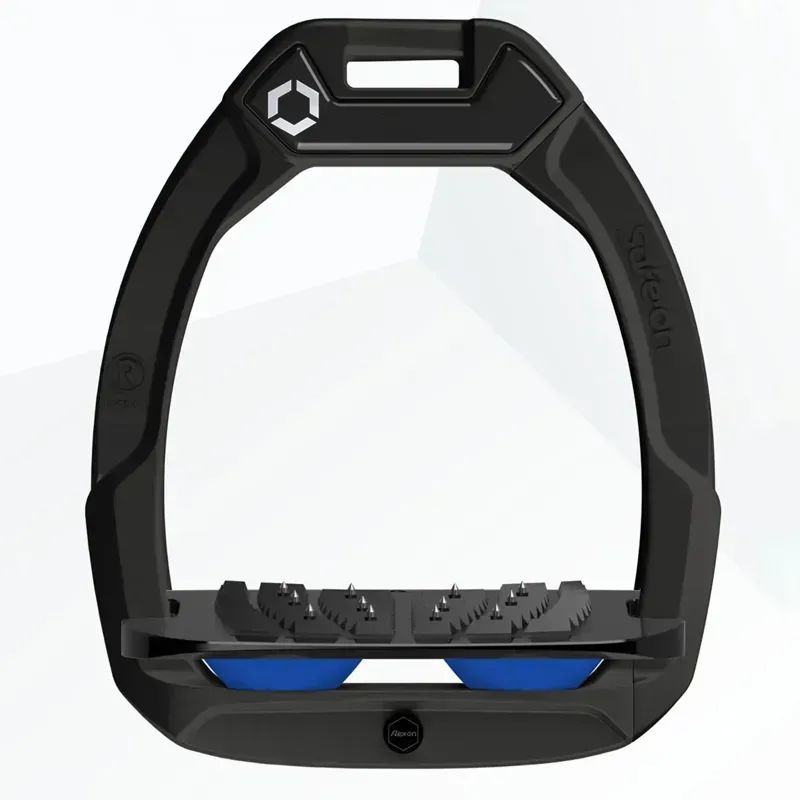Flex-On Safe-On Ultra Grip Safety Stirrups - Black/Black/Dark Blue-1