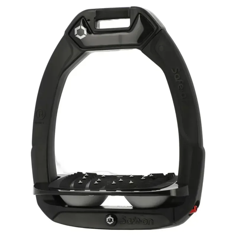 Flex-On Safe-On Ultra Grip Safety Stirrups - Black/Black/Grey