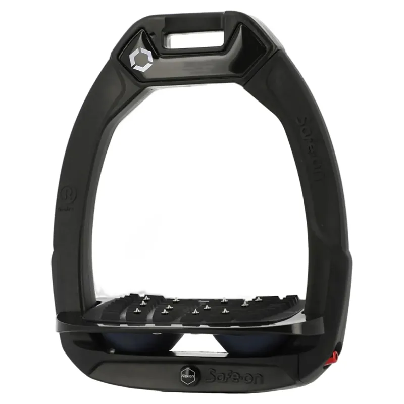 Flex-On Safe-On Ultra Grip Safety Stirrups - Black/Black/Navy