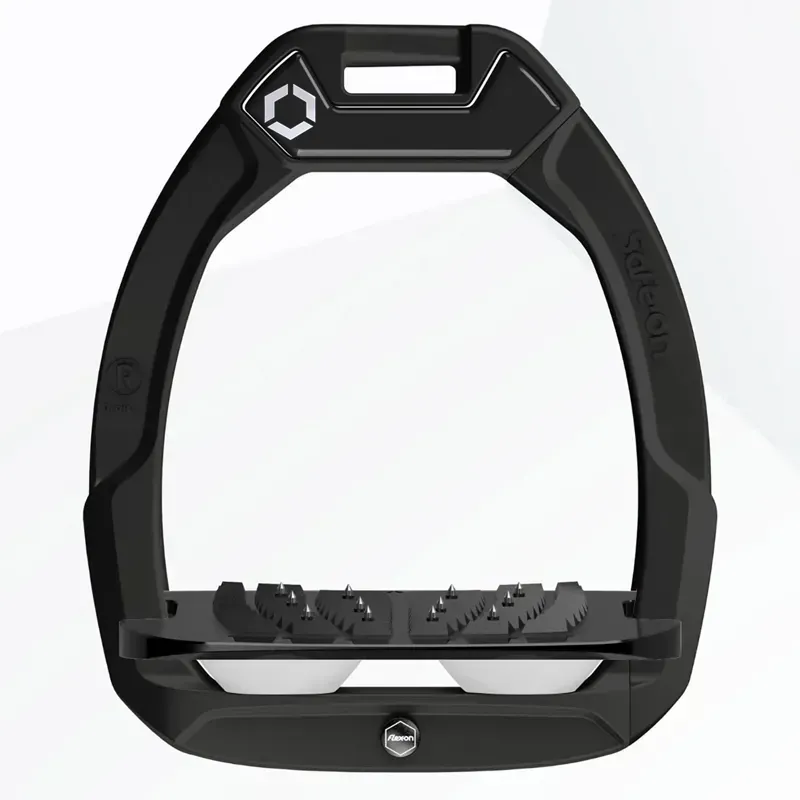 Flex-On Safe-On Ultra Grip Safety Stirrups - Black/Black/White-1