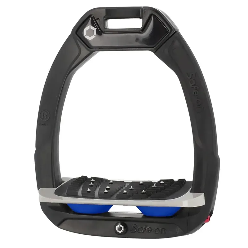 Flex-On Safe-On Ultra Grip Safety Stirrups Black/Grey/Dark Blue