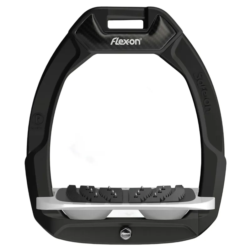 Flex-On Safe-On Ultra Grip Safety Stirrups - Black/Grey/Grey/Carbon