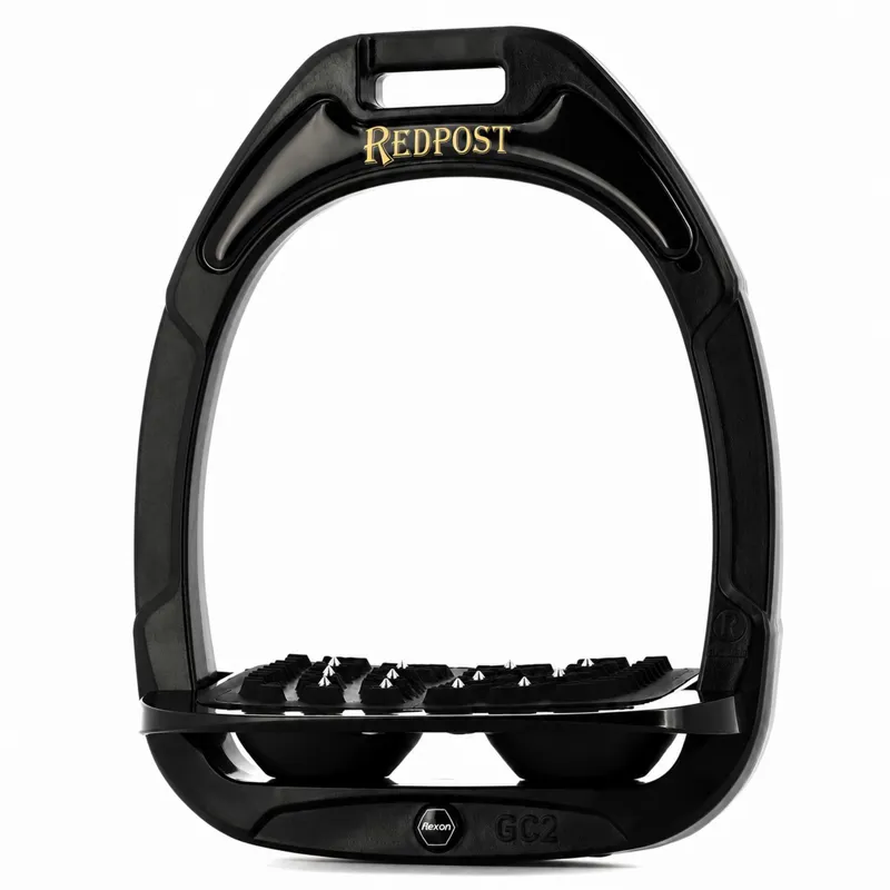 Flex-on Green Composite Ultra Grip Stirrups - Black/Black/Black
