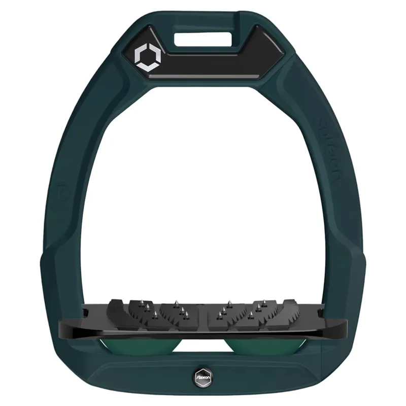 Flex-On Safe-On Ultra Grip Stirrups - Dark Green/Black/Dark Green