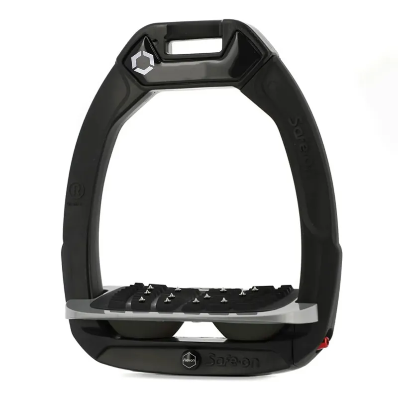 Flex-on Safe-on Ultra Grip Safety Stirrups - Black/Grey/Black