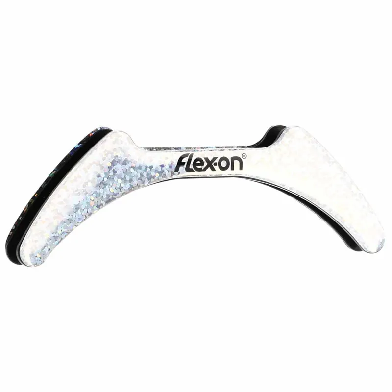 Flex-On Green Composite Glitter Stirrup Magnets - Silver