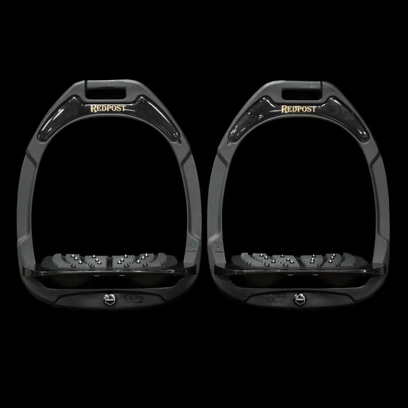 Flex-On Green Composite Specials Stirrup Magnets - Redpost/Black/Gold-3