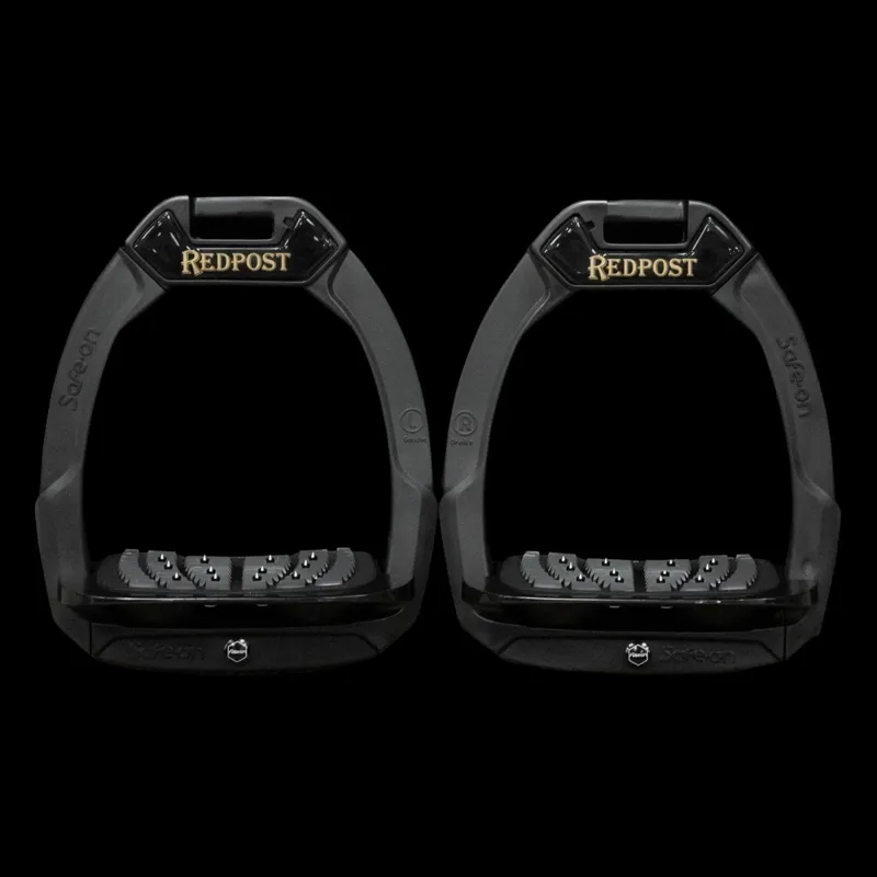 Flex-On Safe-On Specials Stirrup Magnets - Redpost/Black/Gold-2