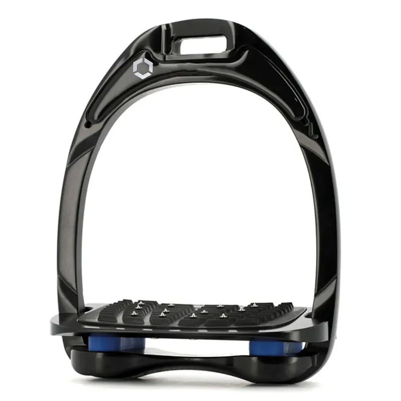 Flex-On Aluminum Ultra Grip Stirrup Irons - Black/Blue