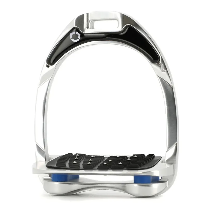 Flex-On Aluminum Ultra Grip Stirrup Irons - Aluminum/Blue