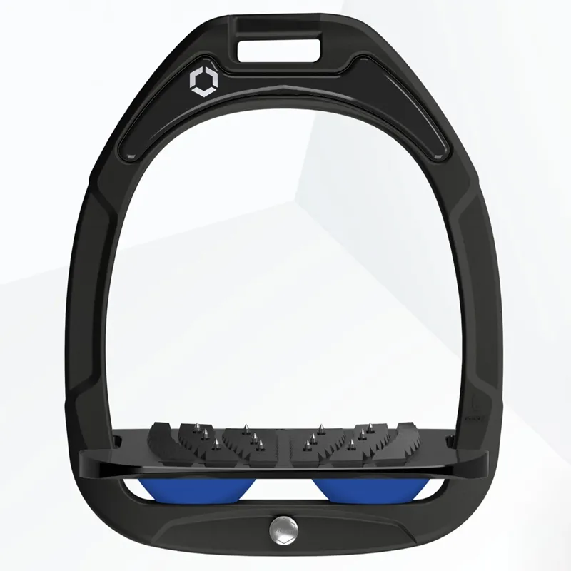 Flex-On Green Composite Ultra Grip Stirrups - Black/Black/Dark Blue-1