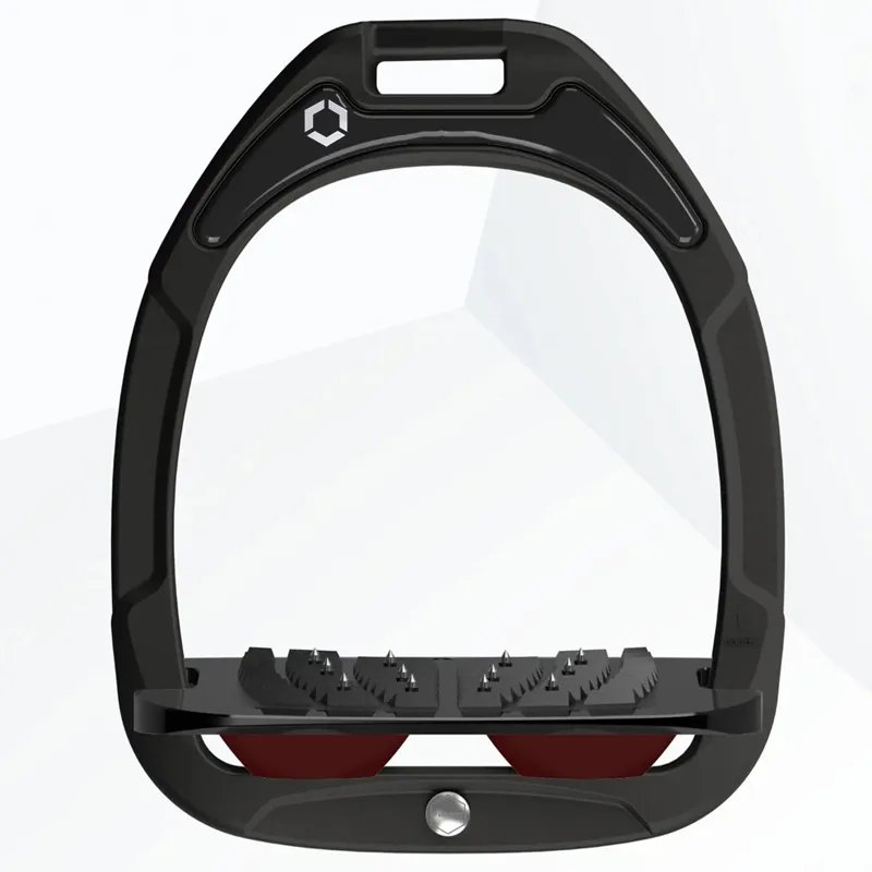 Flex-On Green Composite Ultra Grip Stirrups - Black/Black/Plum-1