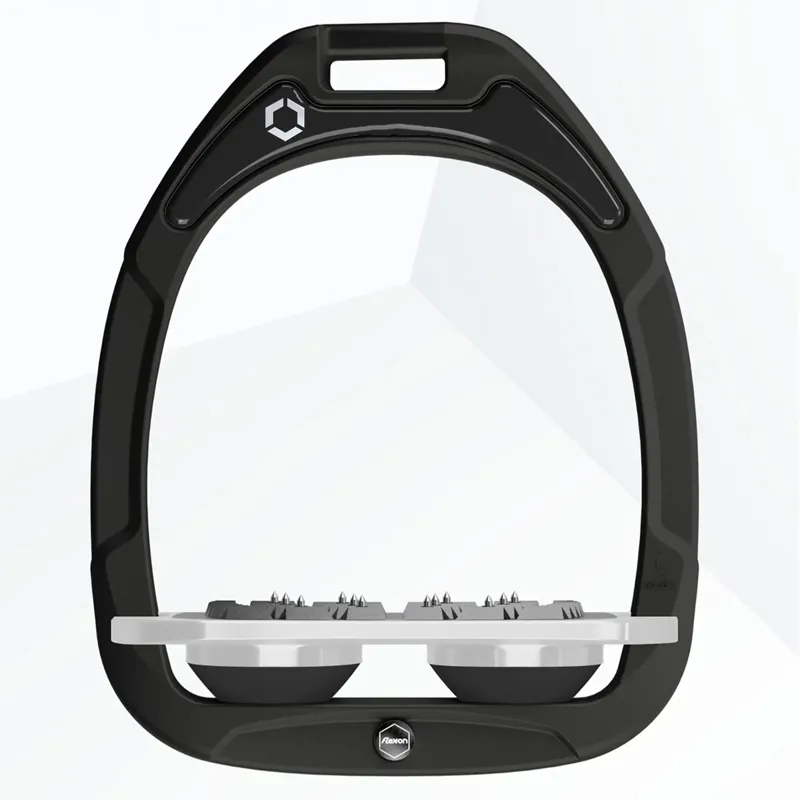 Flex-On Green Composite Ultra Grip Stirrups - Black/Grey/Black