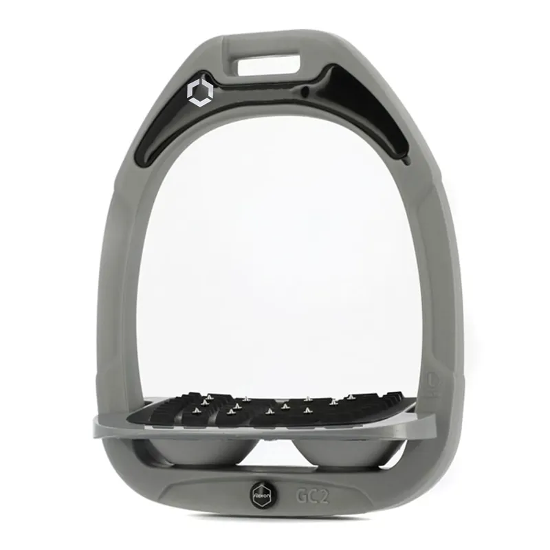 Flex-On Green Composite Ultra Grip Stirrups - Silver Grey/Grey/Grey-1