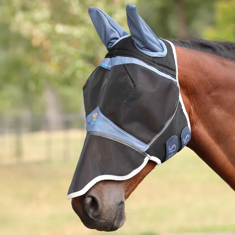 Shires FlyGuard Pro Air Motion Fly Mask Deep Air Force Blue