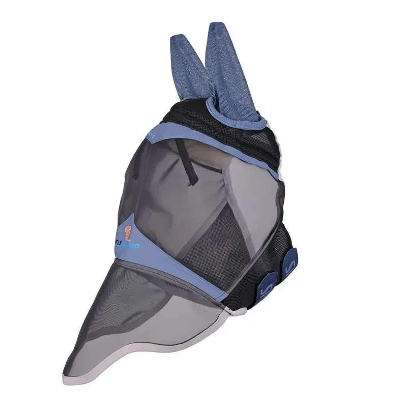 Shires FlyGuard Pro Air Motion Fly Mask Deep Air Force Blue-1