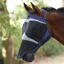 Shires FlyGuard Pro Fine Mesh Earless Fly Mask with Nose - Navy