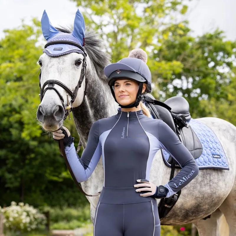 LeMieux x This Esme Fly Hood - Corn Blue-2