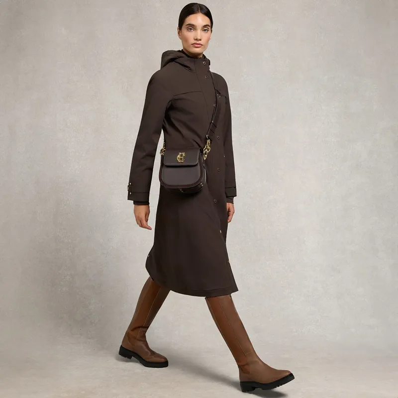 Holland Cooper Folgate Women's Long Waterproof Raincoat - Chocolate-8