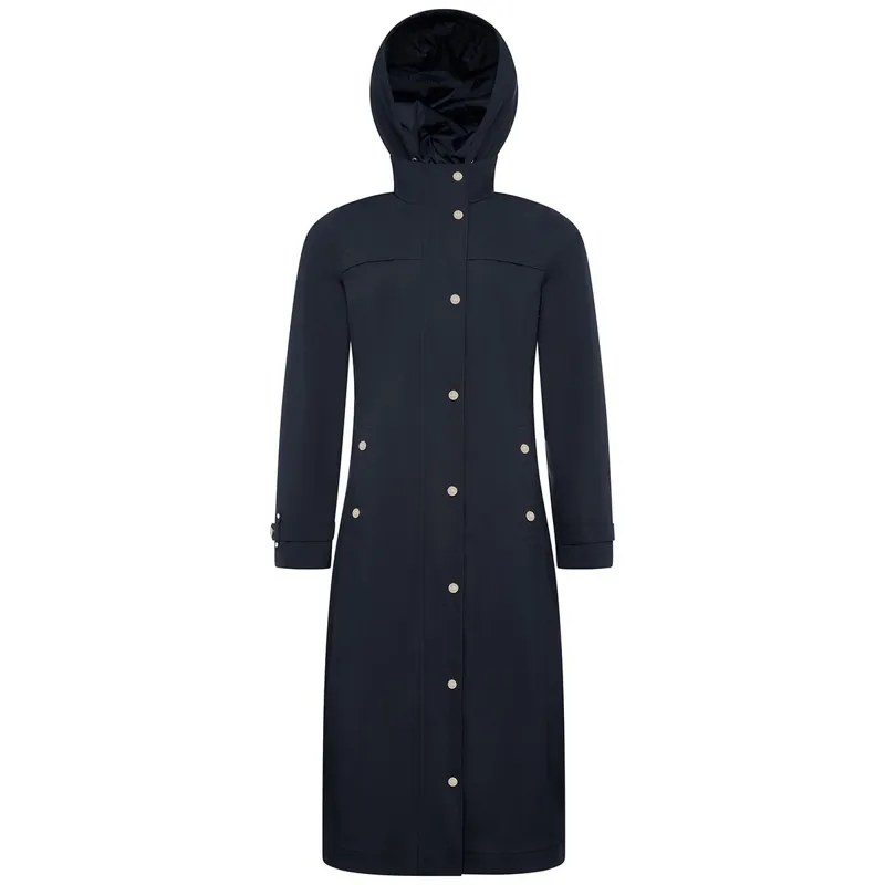 Holland Cooper Folgate Women's Long Waterproof Rain Coat - Ink Navy-5