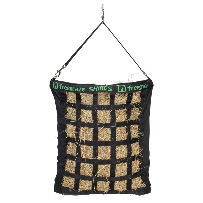 FreeGraze Deluxe Front Web Hay Bag - Black