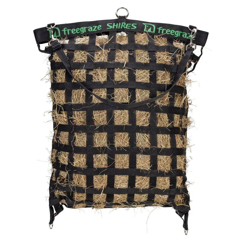 FreeGraze Slow Feed Web Hay Bag - Black