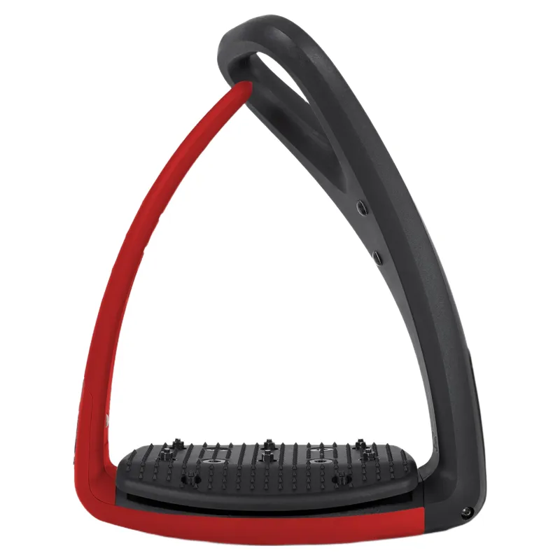 Freejump SoftUp Pro Stirrups - Black/Hot Pepper Red