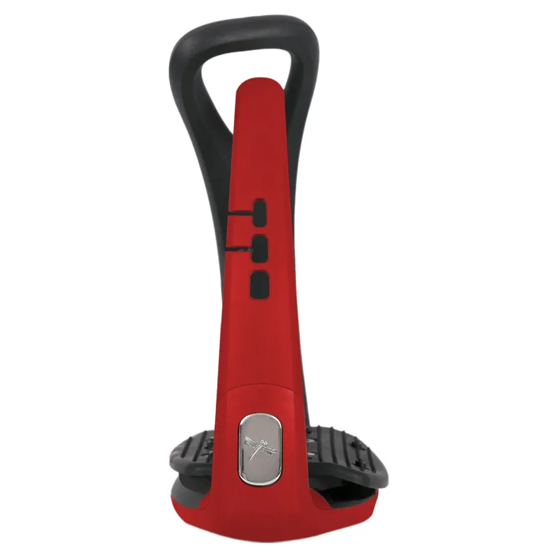 Freejump SoftUp Pro Stirrups - Black/Hot Pepper Red-2