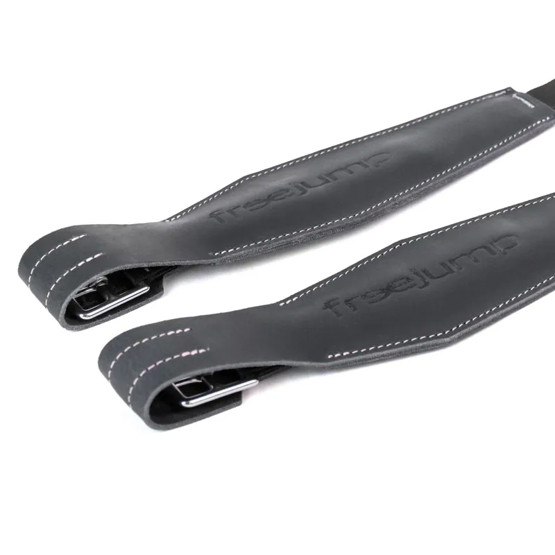 Freejump 4X6 Stirrup Leathers - Black-1