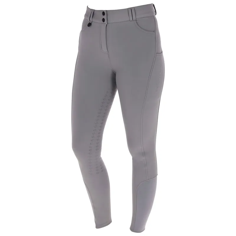 Covalliero Full Grip Women's Winter Breeches - Steel Gray