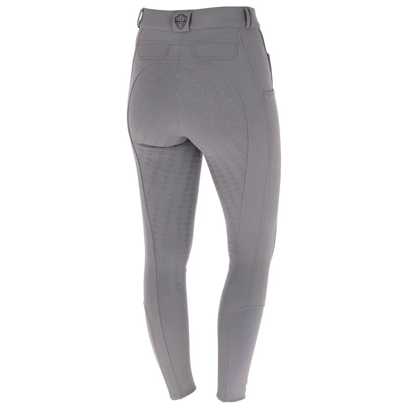 Covalliero Full Grip Women's Winter Breeches - Steel Gray-2