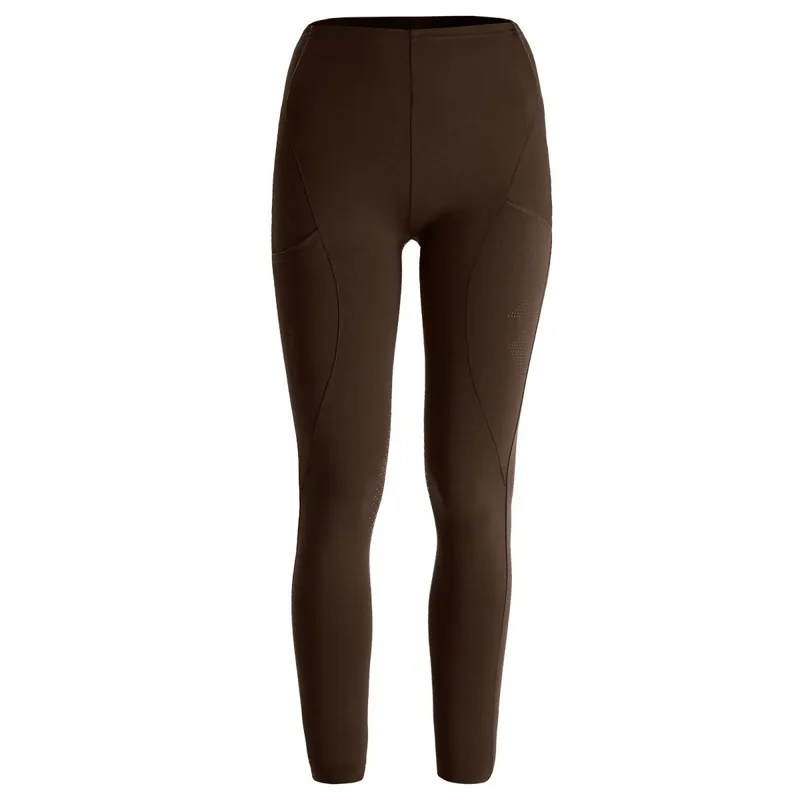 Aztec Diamond Core Full Grip Ladies Riding Tights - Mocha-7