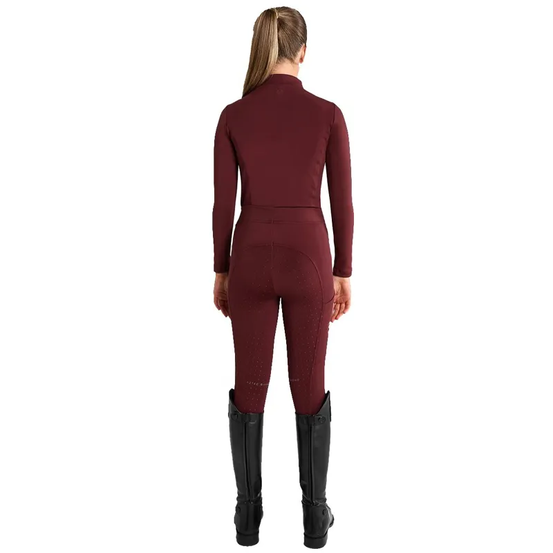 Aztec Diamond Young Rider Full Grip Junior Riding Tights - Cherry-1