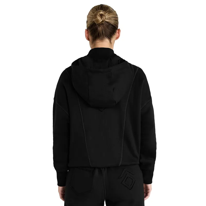 Aztec Diamond Premium Full Zip Women's Hoodie - Black-3