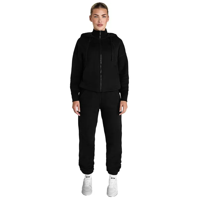 Aztec Diamond Premium Full Zip Women's Hoodie - Black-2