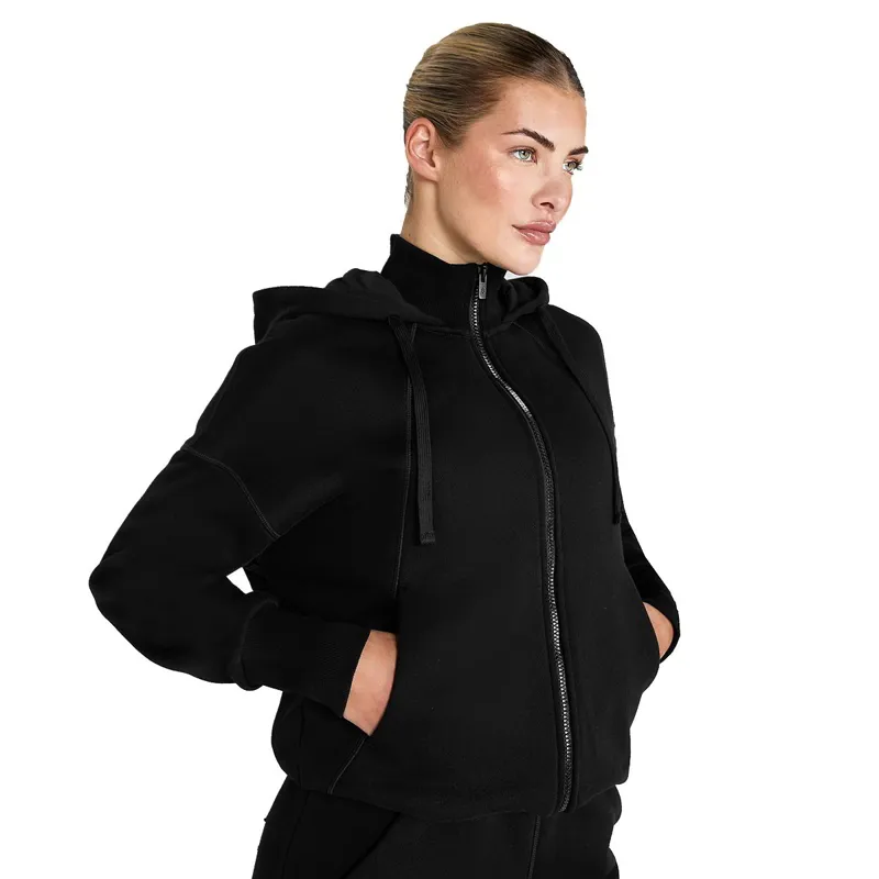 Aztec Diamond Premium Full Zip Women's Hoodie - Black
