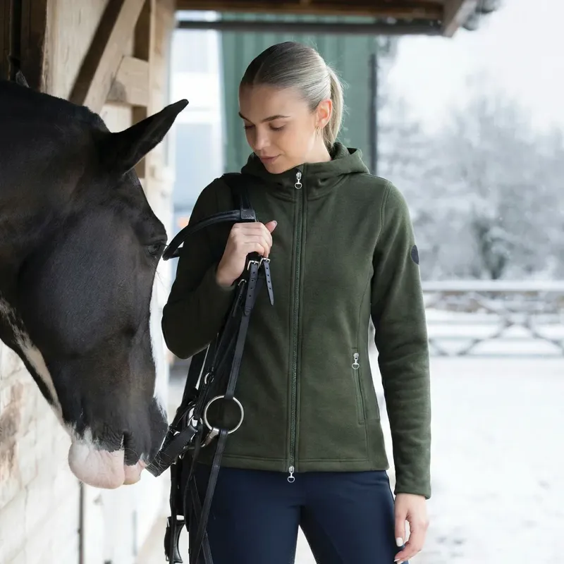 Equetech Contour Women's Full Zip Hoodie - Alpine Green-2
