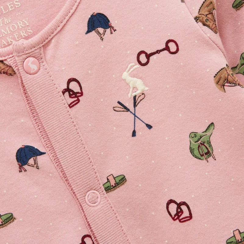 Joules Razamataz Sleepsuit - Cream/Horse Print-2