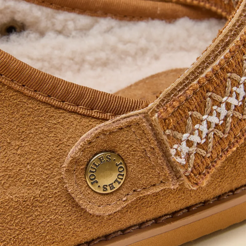 Joules Womens House Slippers - Chestnut Brown-6