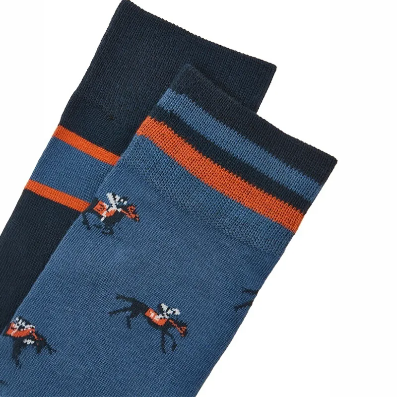 Joules Kingsbury Men's Socks 2 Pack - Blue Jockey-1