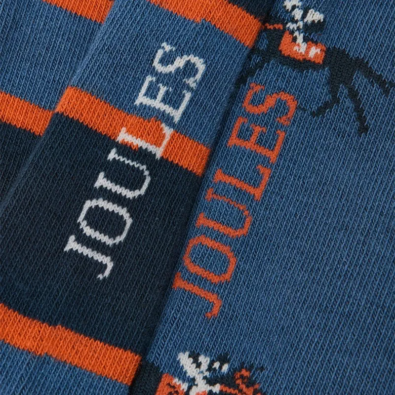 Joules Kingsbury Men's Socks 2 Pack - Blue Jockey-2