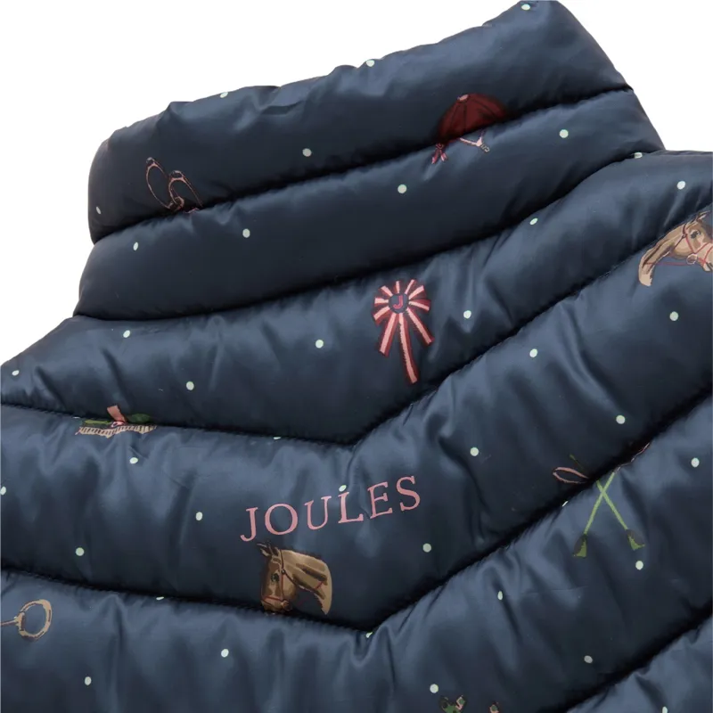 Joules Crofton Junior Girls Padded Vest - Navy/Horse-3