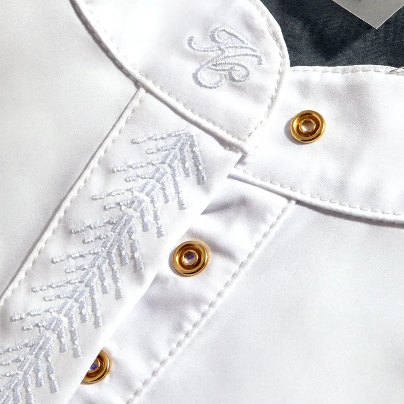 Holland Cooper Gatcombe Ladies Short Sleeve Show Shirt - Ink Navy-5